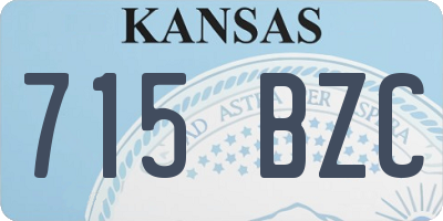 KS license plate 715BZC