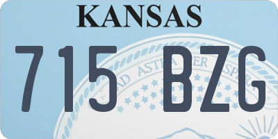 KS license plate 715BZG
