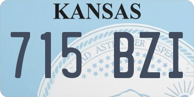 KS license plate 715BZI