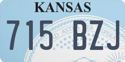 KS license plate 715BZJ