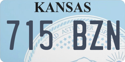 KS license plate 715BZN