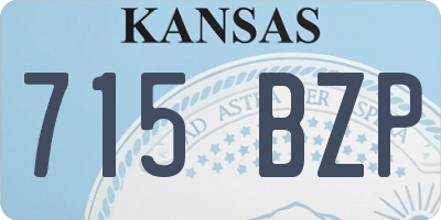 KS license plate 715BZP
