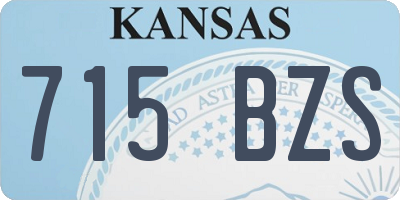 KS license plate 715BZS