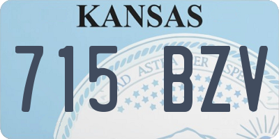 KS license plate 715BZV