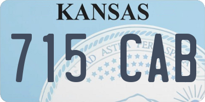 KS license plate 715CAB