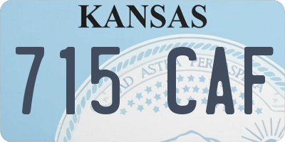 KS license plate 715CAF