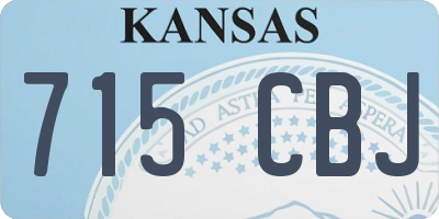 KS license plate 715CBJ