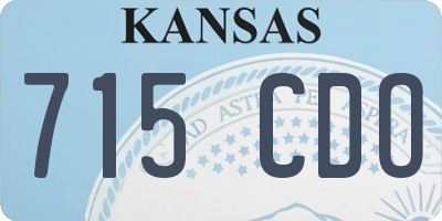 KS license plate 715CDO