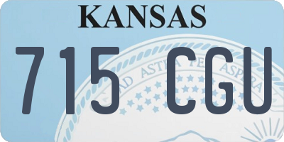 KS license plate 715CGU