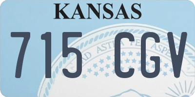 KS license plate 715CGV