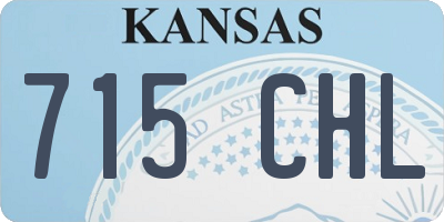 KS license plate 715CHL