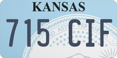 KS license plate 715CIF