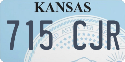 KS license plate 715CJR