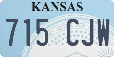 KS license plate 715CJW