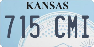 KS license plate 715CMI