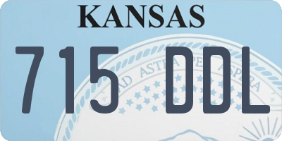 KS license plate 715DDL
