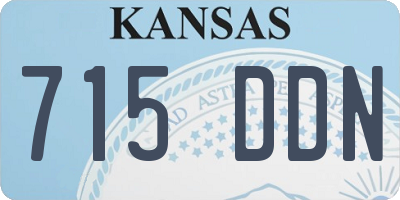 KS license plate 715DDN