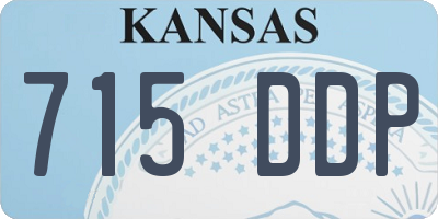 KS license plate 715DDP