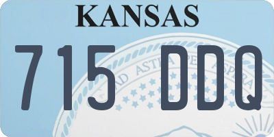 KS license plate 715DDQ