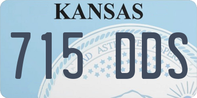 KS license plate 715DDS