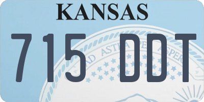 KS license plate 715DDT
