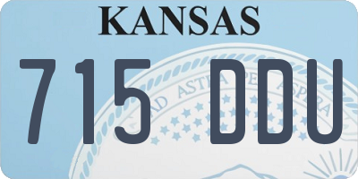 KS license plate 715DDU