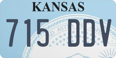 KS license plate 715DDV