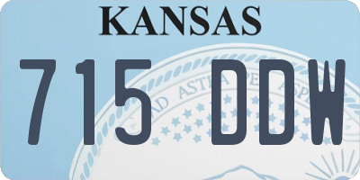 KS license plate 715DDW
