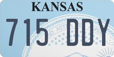 KS license plate 715DDY