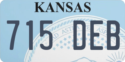 KS license plate 715DEB
