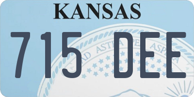 KS license plate 715DEE