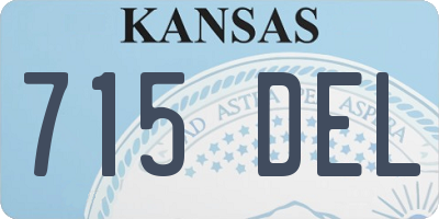 KS license plate 715DEL