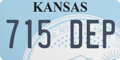 KS license plate 715DEP