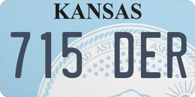 KS license plate 715DER