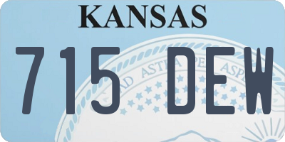 KS license plate 715DEW