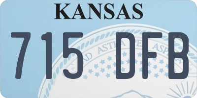 KS license plate 715DFB