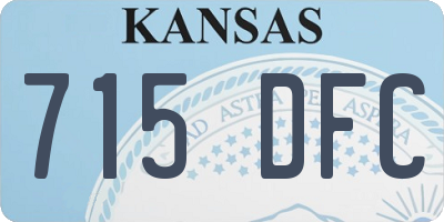 KS license plate 715DFC