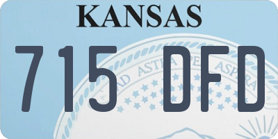 KS license plate 715DFD