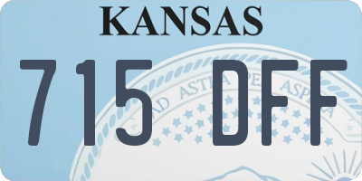 KS license plate 715DFF