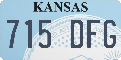 KS license plate 715DFG