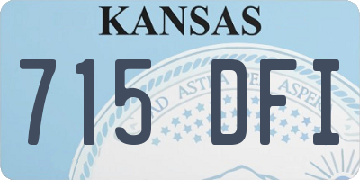 KS license plate 715DFI