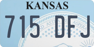 KS license plate 715DFJ