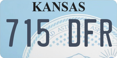 KS license plate 715DFR