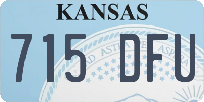 KS license plate 715DFU