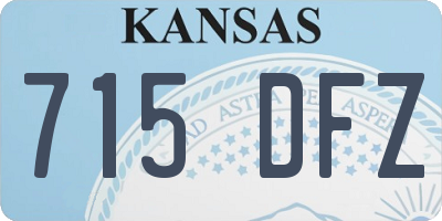 KS license plate 715DFZ