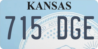 KS license plate 715DGE