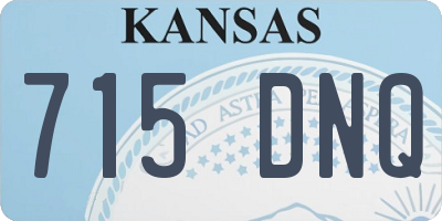 KS license plate 715DNQ