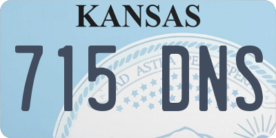 KS license plate 715DNS