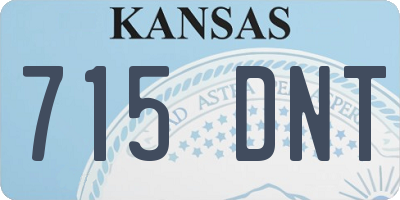 KS license plate 715DNT