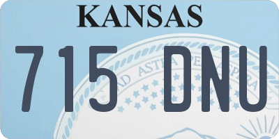 KS license plate 715DNU